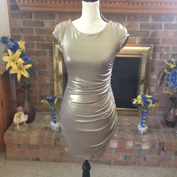 Bailey 44 Dresses & Skirts - Bailey 44 Iron Maiden gold dress